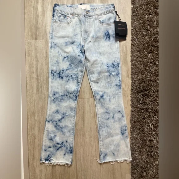 New Mother Superior Insider Ankle Fray In A Tizzy Tie Dye Jeans Size 28